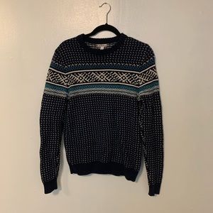 Scandinavian Style Blue and White Sweater